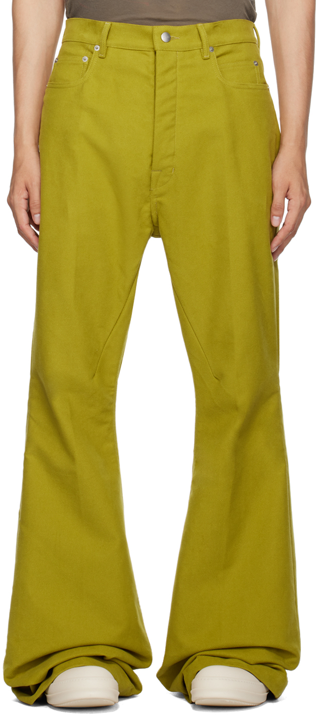 Rick Owens Yellow Bolan Jeans In 32 Acid