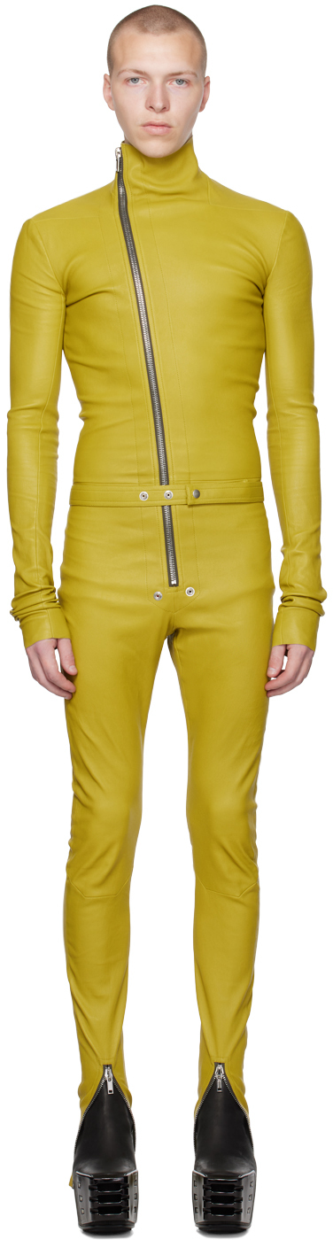 Green Gary Leather Jumpsuit