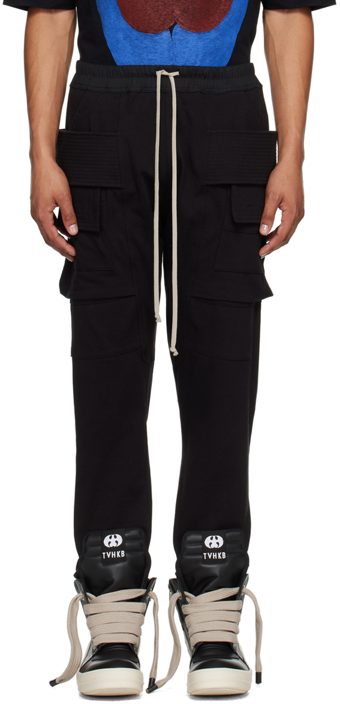 RICK OWENS SSENSE EXCLUSIVE BLACK KEMBRA PFAHLER EDITION CREATCH TROUSERS