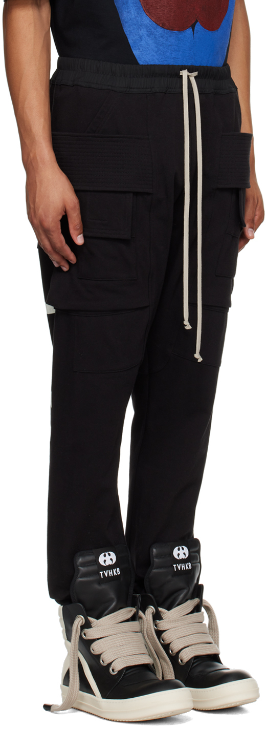 RICK OWENS SSENSE EXCLUSIVE BLACK KEMBRA PFAHLER EDITION CREATCH TROUSERS
