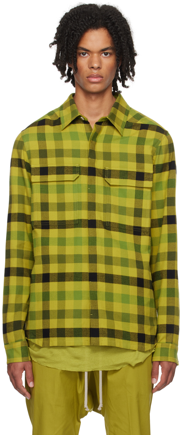 Rick Owens Yellow Check Shirt