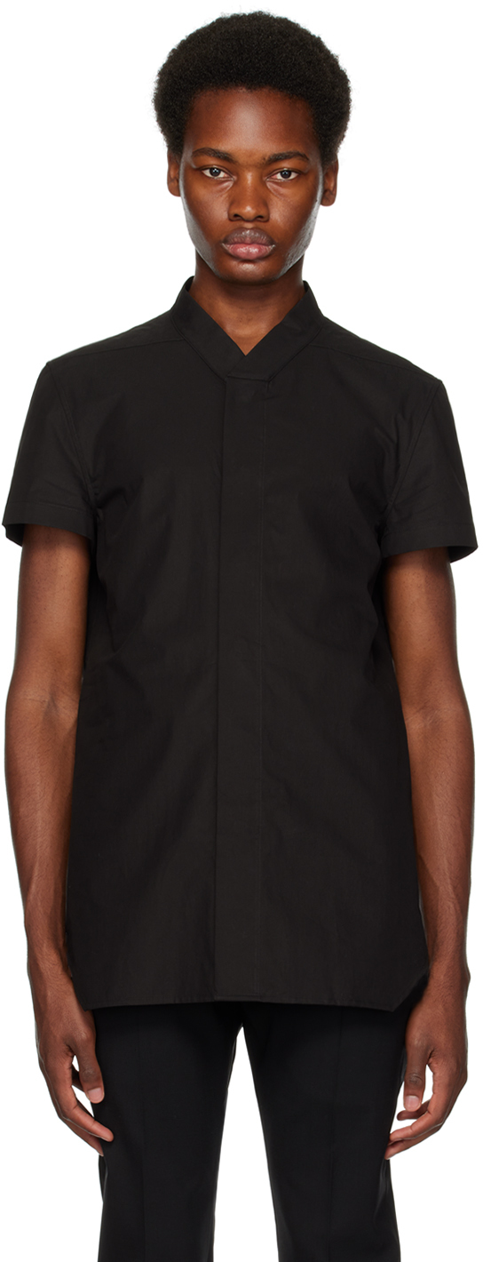 Rick Owens Black Golf Shirt In 09 Black
