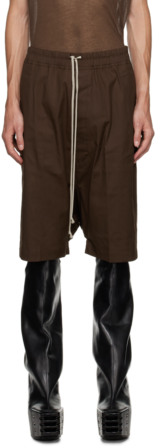 Rick Owens Brown Rick's Pods Shorts In 04 Brown