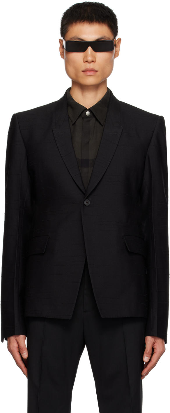 Black 73CMS Soft Blazer by Rick Owens on Sale