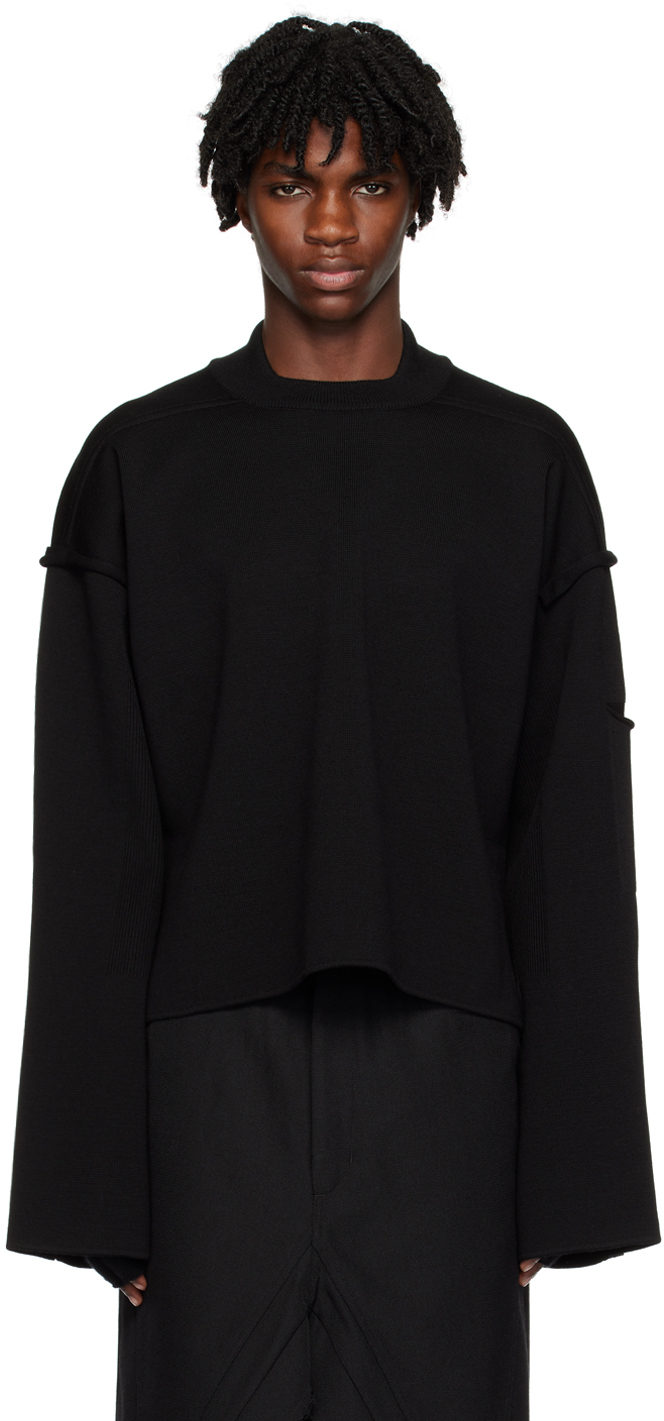 Rick Owens Wool Tommy Lupetto Sweater In Black