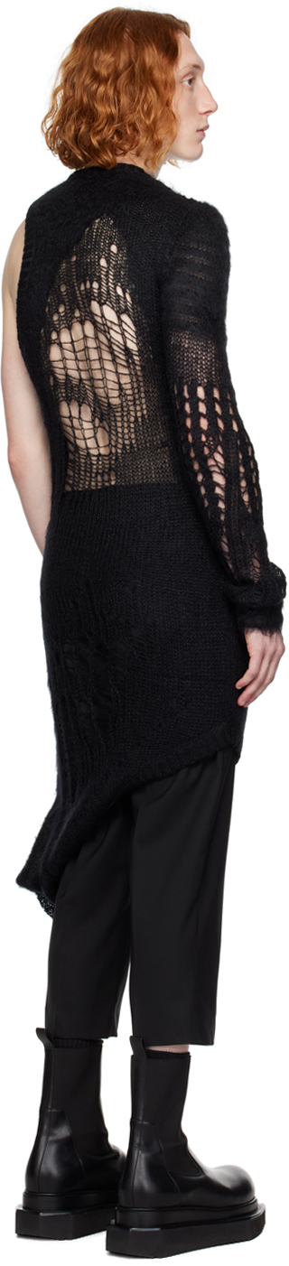 Rick Owens Black Spider Banana Sweater In 09 Black