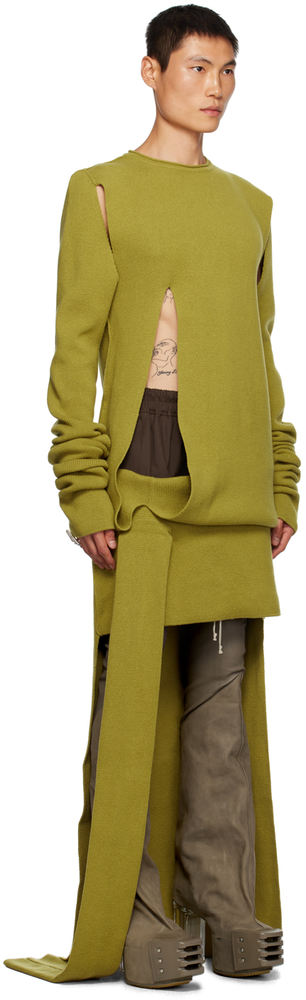 Rick Owens Yellow Banana Sweater In 32 Acid