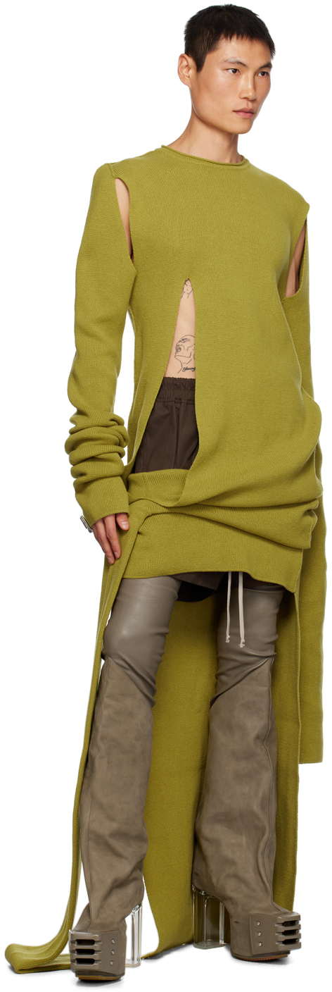 Rick Owens Yellow Banana Sweater In 32 Acid