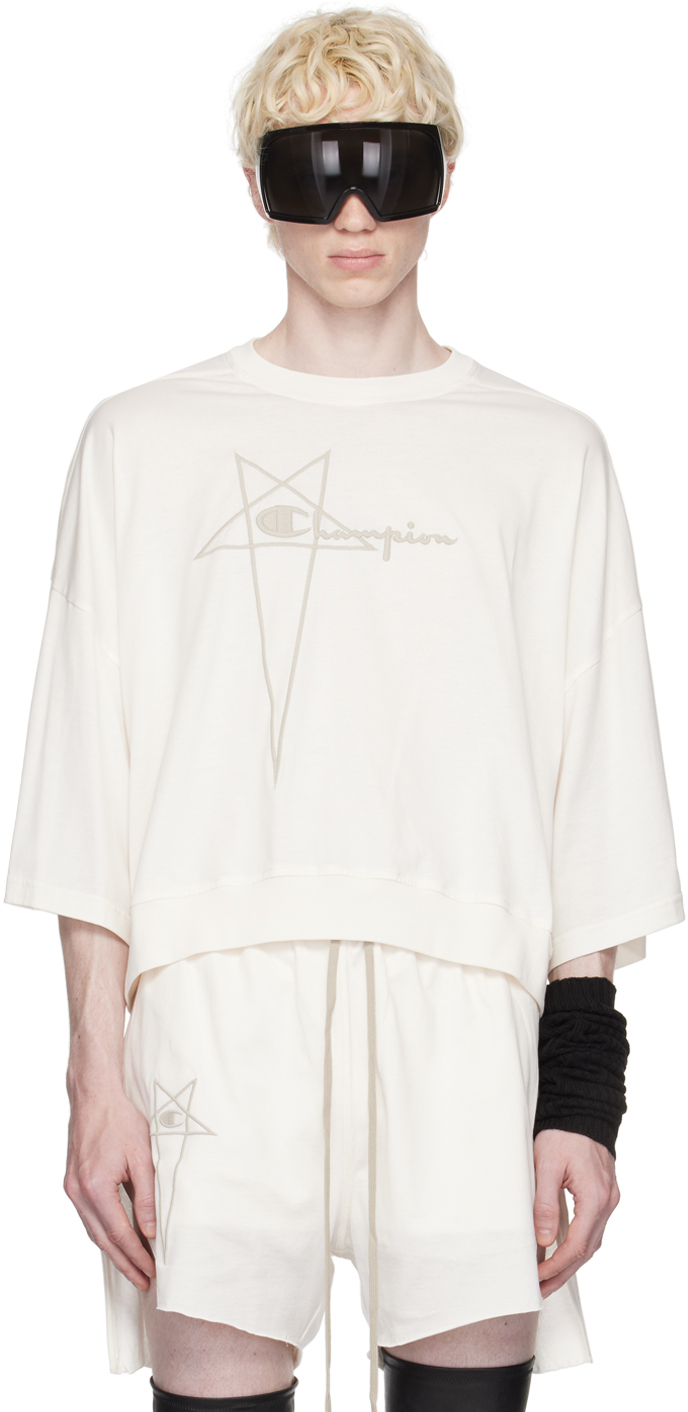 Rick Owens: Off-White Champion Edition Tommy T-Shirt | SSENSE