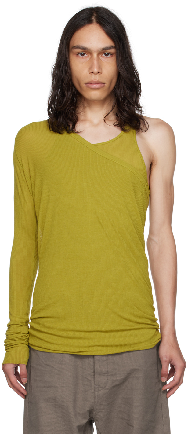 Rick Owens: Yellow Ziggy Banana Tank Top | SSENSE Canada