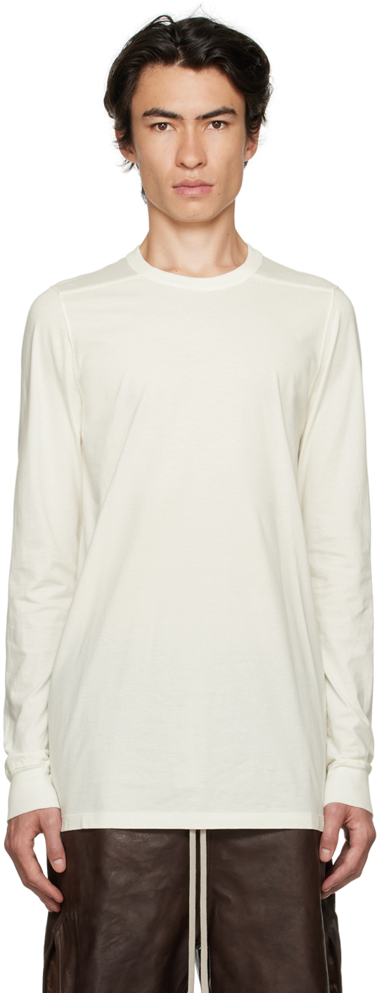 Rick Owens White Level Long Sleeve T-Shirt