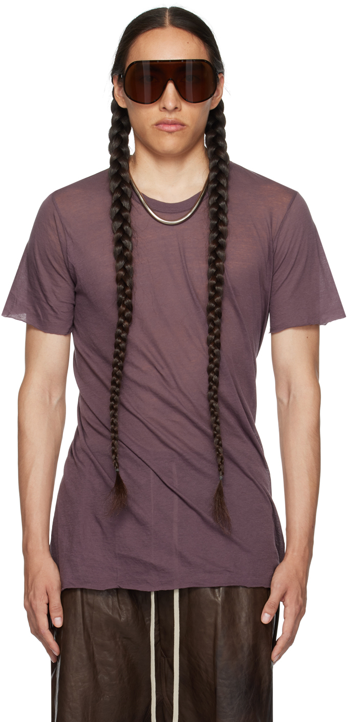 Rick Owens Purple Basic T-shirt In 33 Amethyst