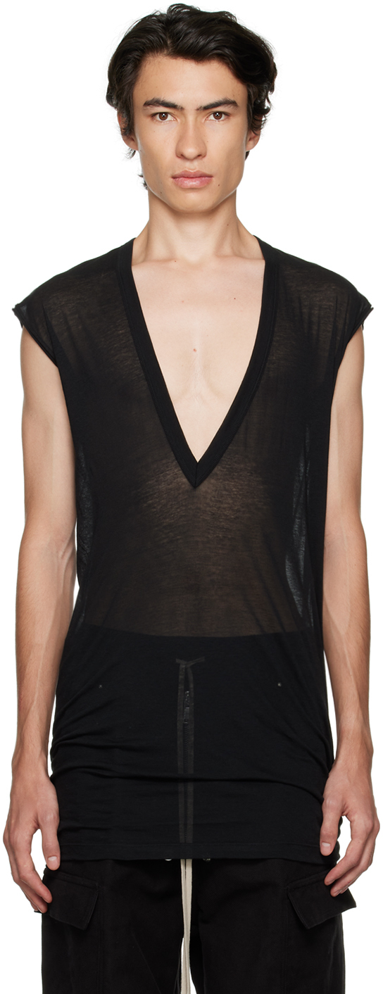 Black Dylan T-Shirt by Rick Owens on Sale