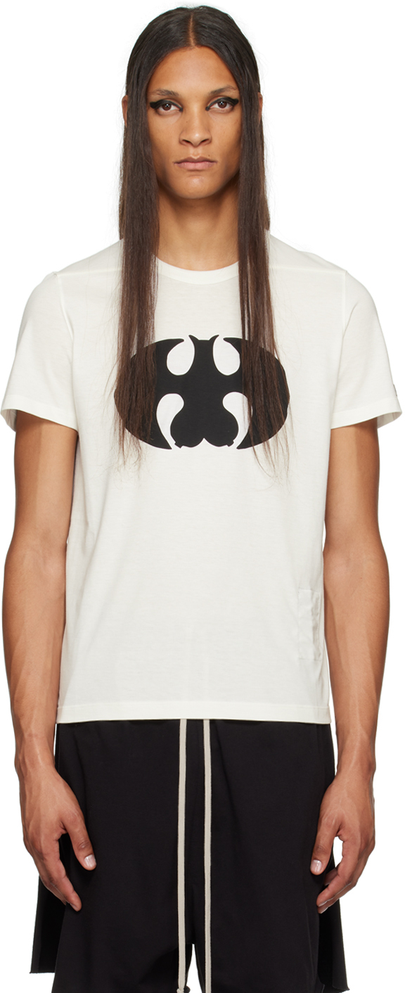 Rick Owens Ssense Exclusive Off-white Tvhkb Edition Level T-shirt In 11 Milk