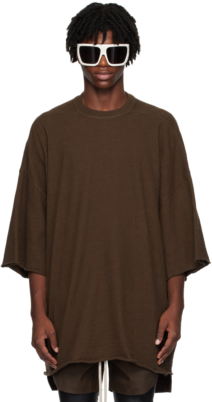 Shop Rick Owens Brown Tommy T-shirt In 04 Brown