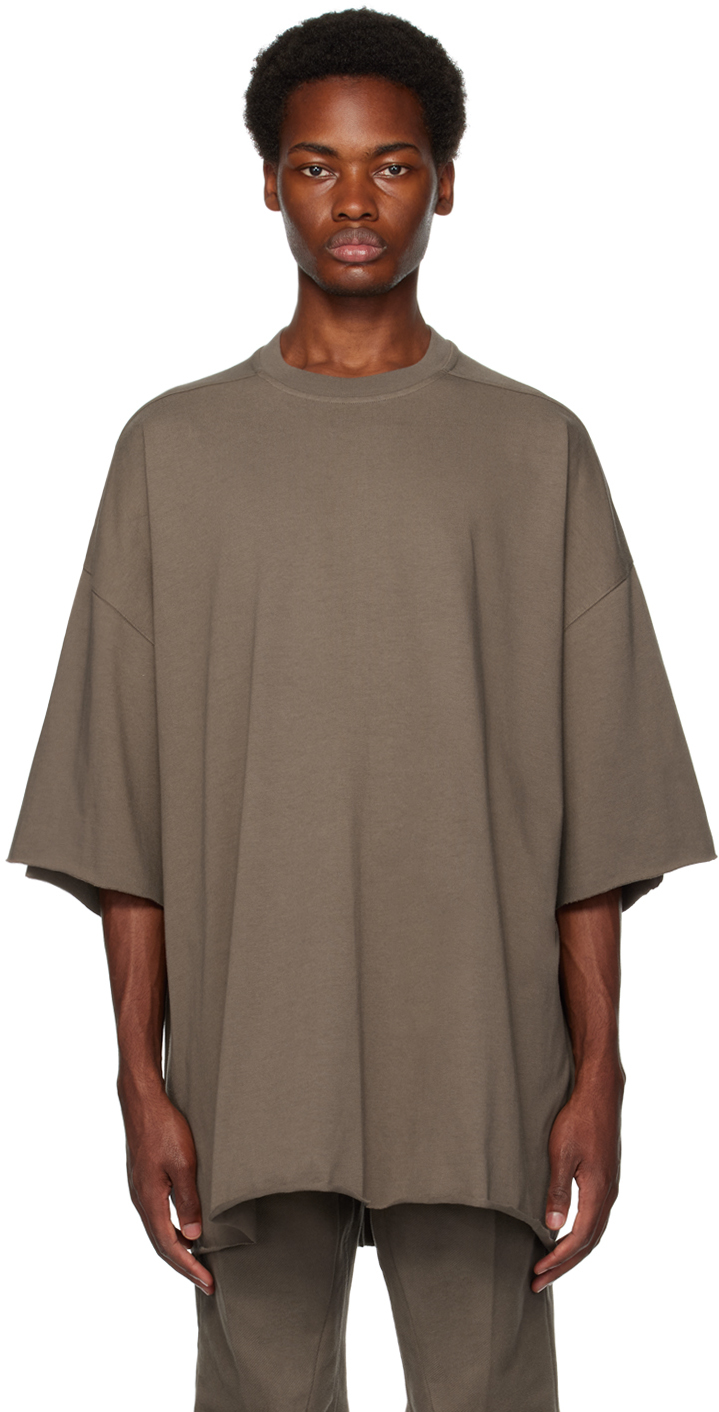 Rick Owens Gray Tommy T-shirt In 34 Dust