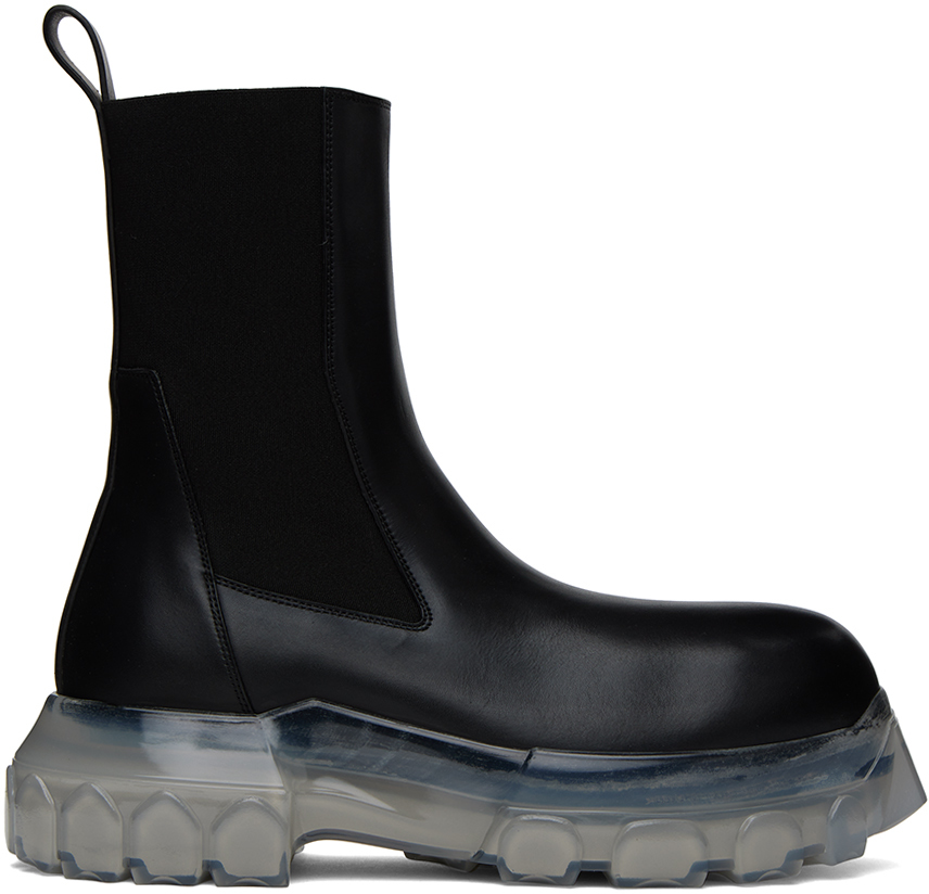 Rick Owens: Black Beatle Bozo Tractor Boots | SSENSE