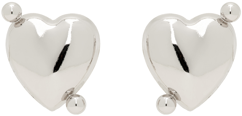 Silver Sasha Earrings by Justine Clenquet on Sale