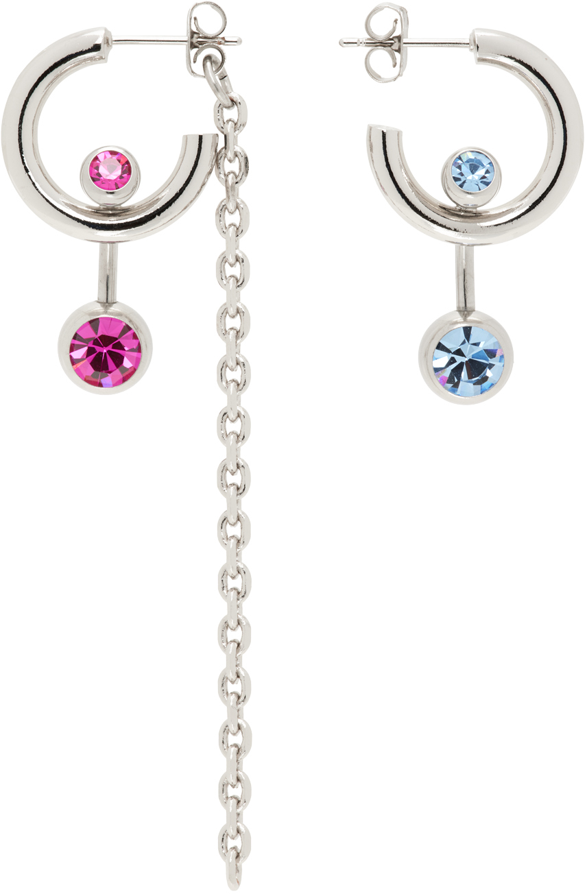 Justine Clenquet Silver Bless Earrings In Palladium