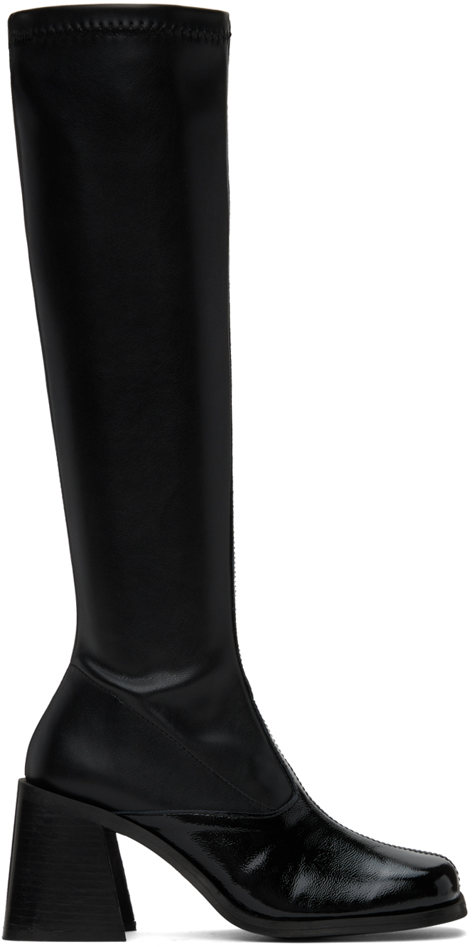 Justine Clenquet Ssense Exclusive Black Eddie Boots In Exclusive Colourway