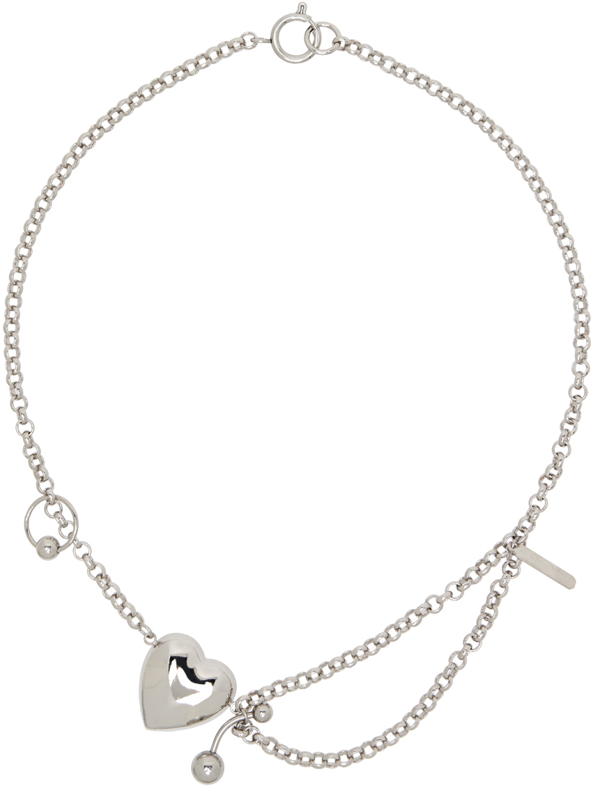 Silver Curtis Necklace by Justine Clenquet on Sale