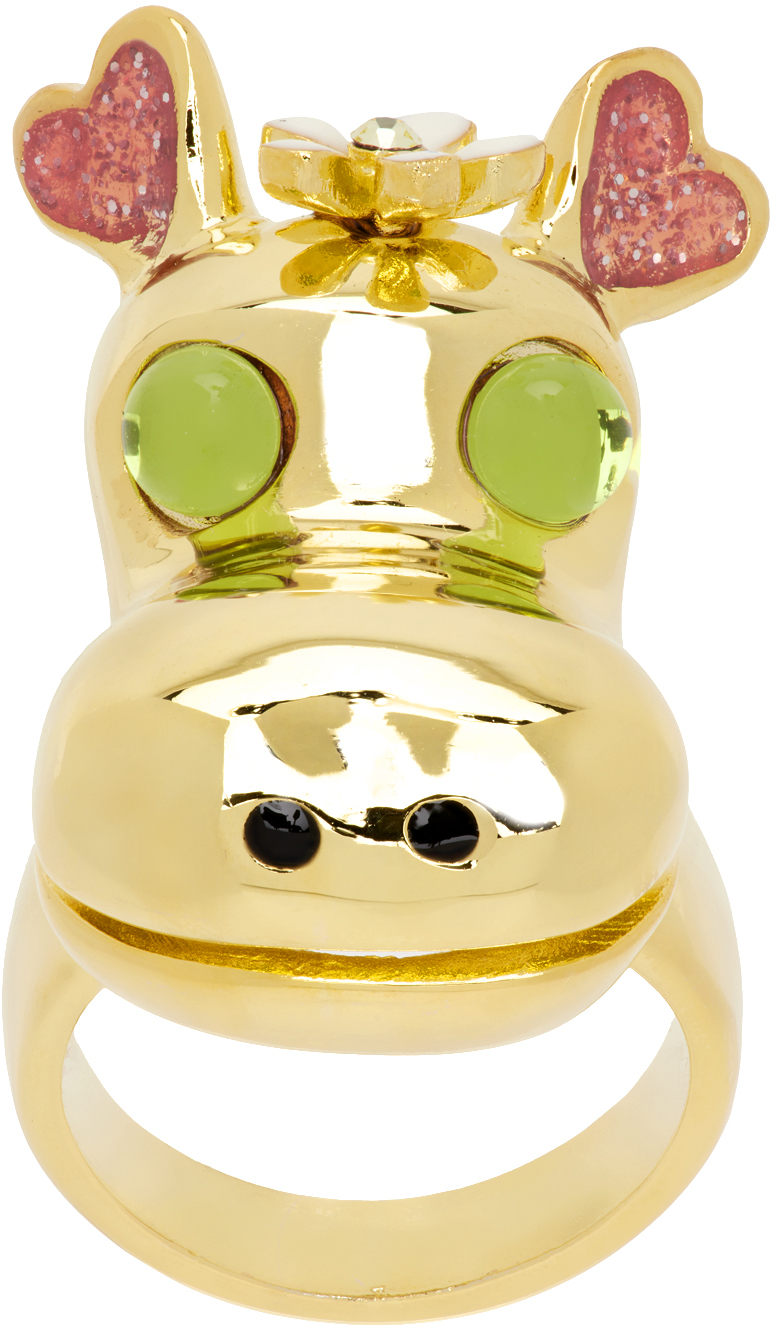 Gold Hippo Ring
