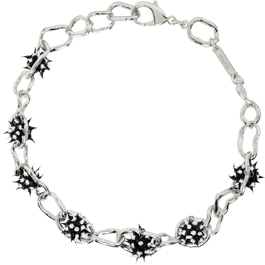 Collina Strada Silver Spikeez Crushed Chain Necklace