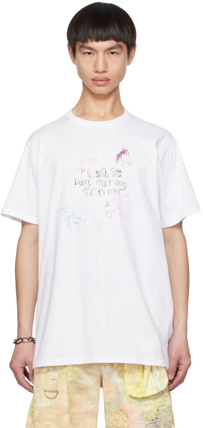 Collina Strada White 'Please Don't Eat My Friends' T-Shirt