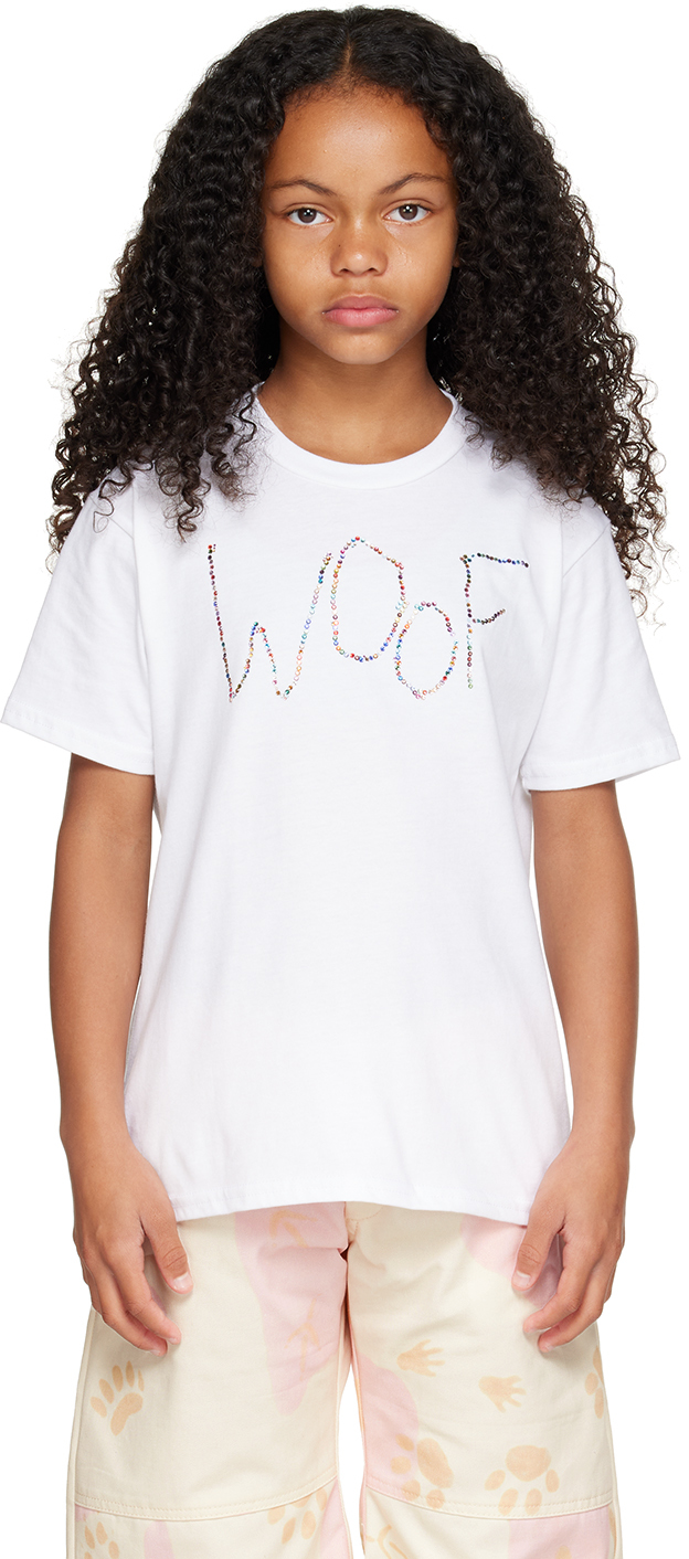 Collina Strada Ssense Exclusive Kids White T-shirt In Woof