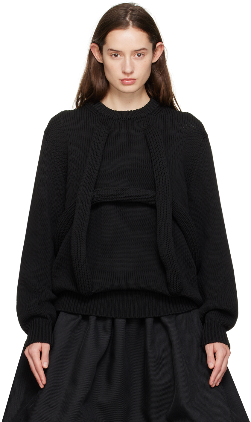 Comme Des Garçons Black Overlay Sweater In 1 Black