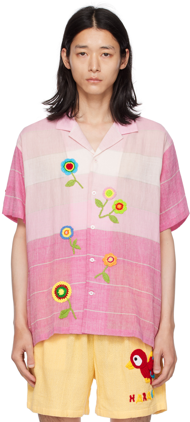 Harago Pink Appliqué Shirt