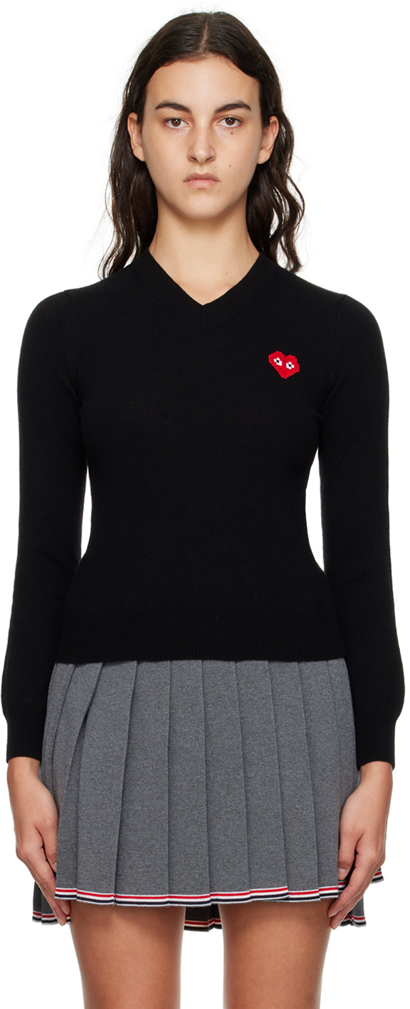 COMME des GARÇONS PLAY Black & Red Invader Edition Sweater