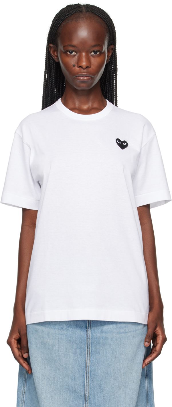 Comme Des Garçons Play White Black Heart T-shirt