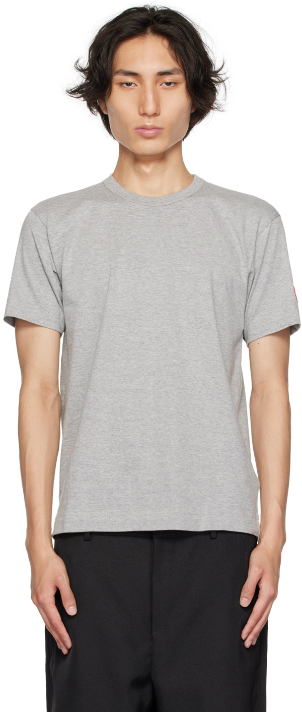 Shop Comme Des Garçons Play Gray Invader Edition T-shirt In 3 Grey