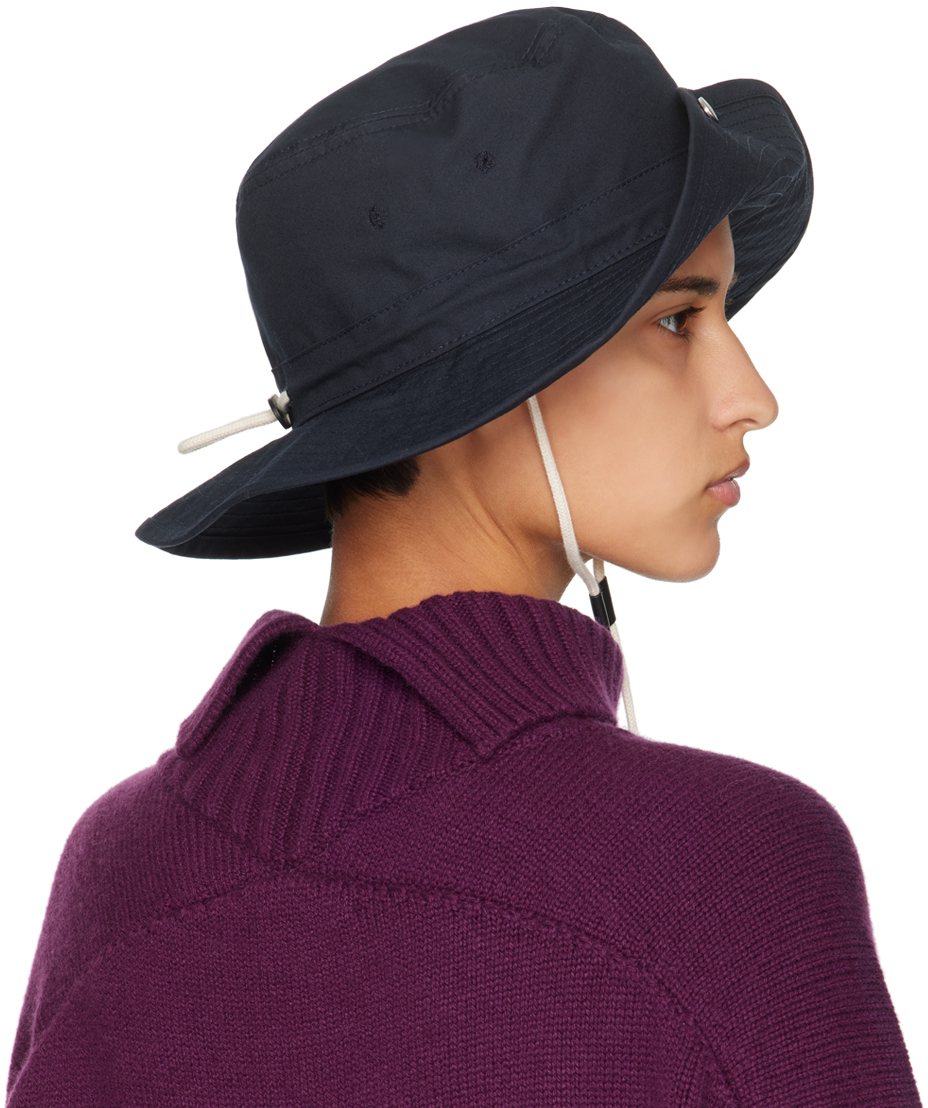 JIL SANDER スナップボタン バケットハット Jil Sander Navy Button Bucket Hat | Smart Closet