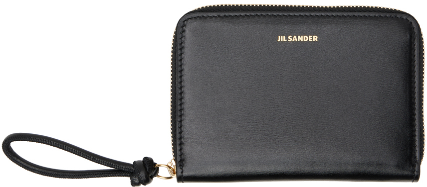 Jil Sander Black Pocket Zip Around Wallet In 001 Black