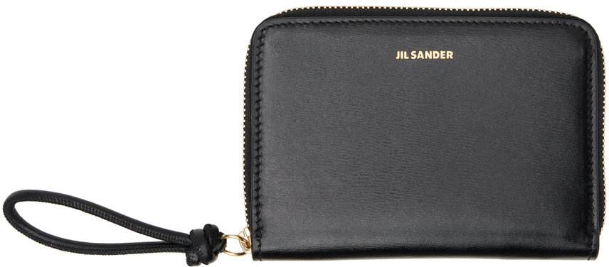 Jil Sander: Black Pocket Zip Around Wallet | SSENSE