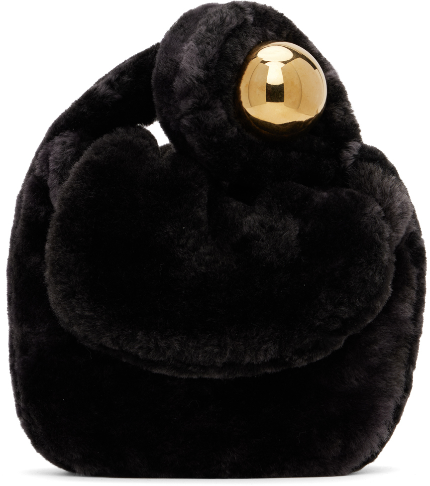Jil Sander Black Small Sphere Pouch In 001 Black