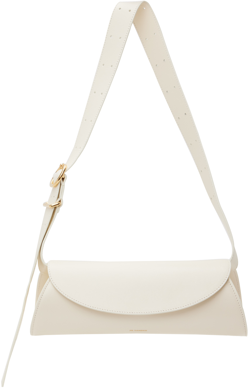 Jil Sander Off-white Small Cannolo Bag In 106 Eggshell