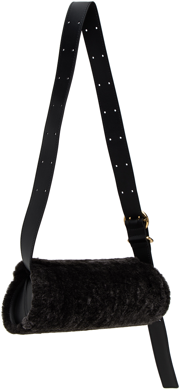 Jil Sander Black Mini Cannolo Bag In 001 Black