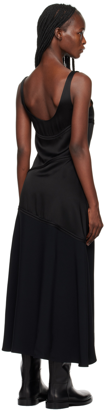 Jil Sander Midi Slip Dress In 001 Black
