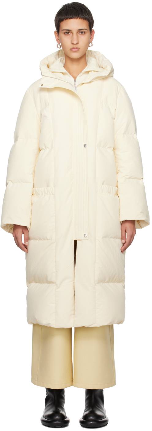 Yellow Quilted Down Coat