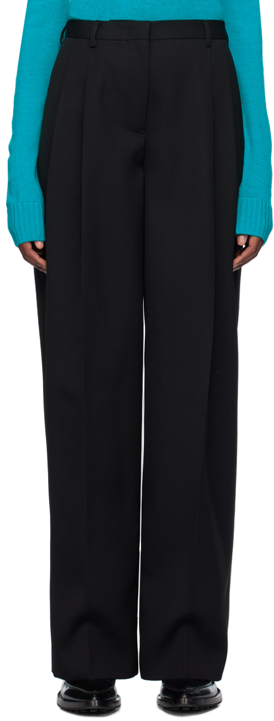 【関税込み】Jil Sander ブラック 撥水 トラウザーズ Jil Sanderのブラック タックパンツがセール中
