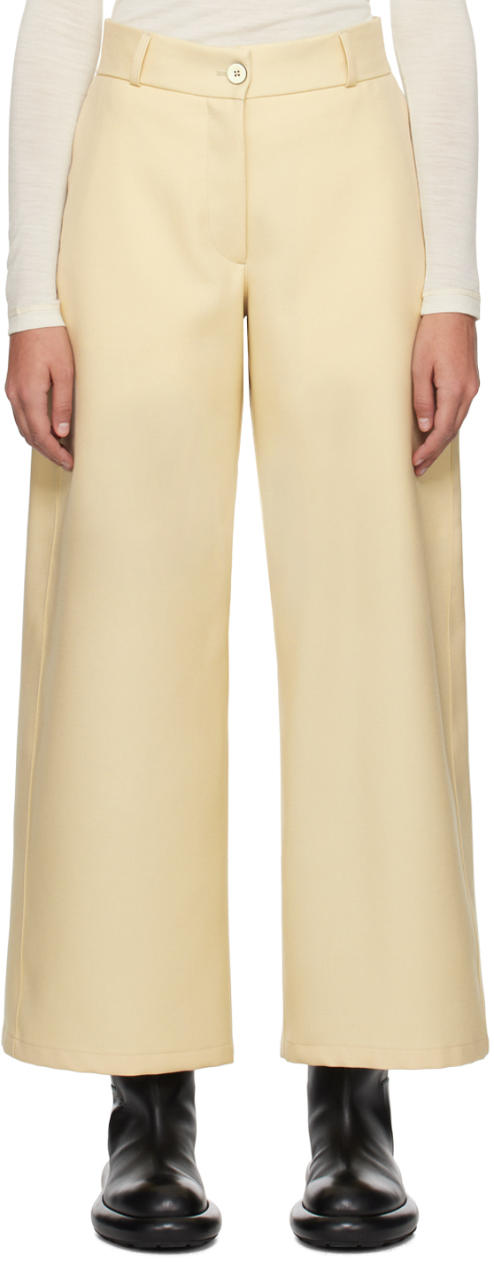 Yellow Relaxed-Fit Trousers