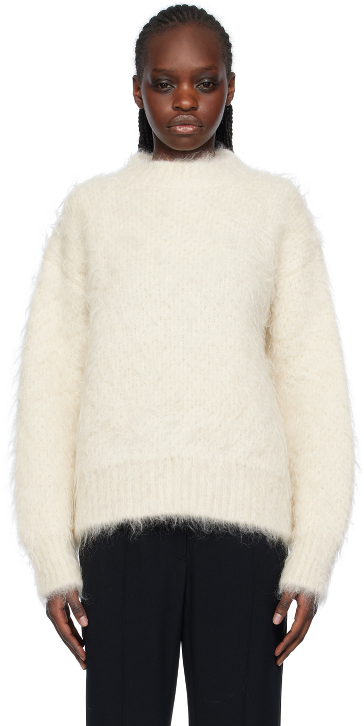 Jil Sander Off-white Casentino Sweater In 106 Eggshell