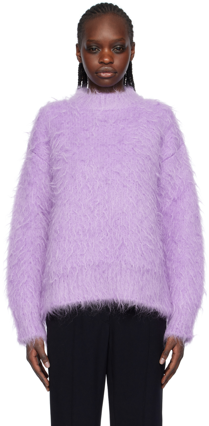 Lilac shop fuzzy sweater