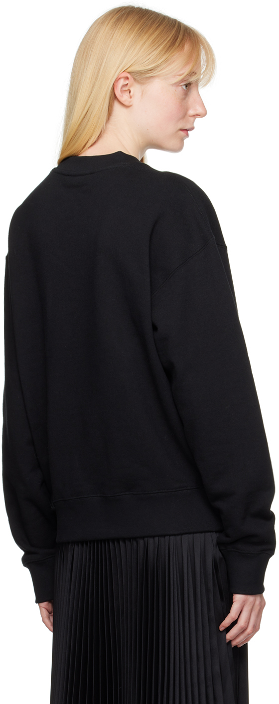 Jil Sander Logo-patch Cotton Sweatshirt In 001 Black
