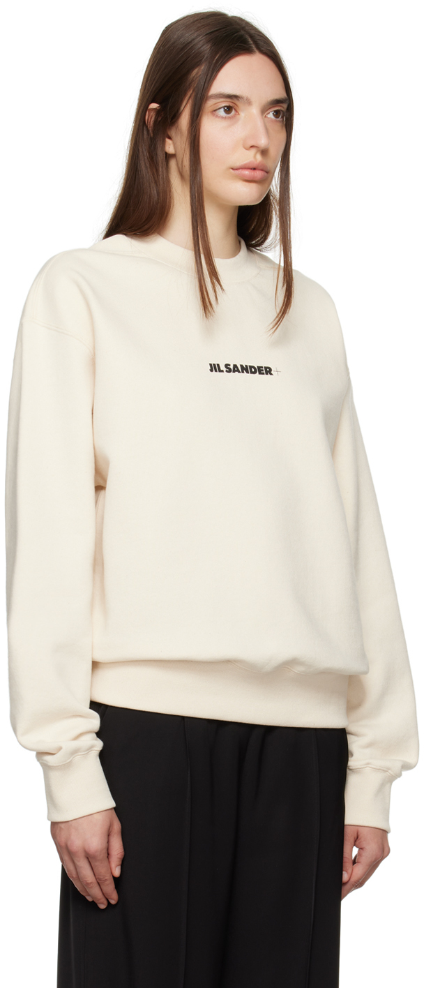 Jil Sander Off-white Oversized Sweatshirt In 279 Dune
