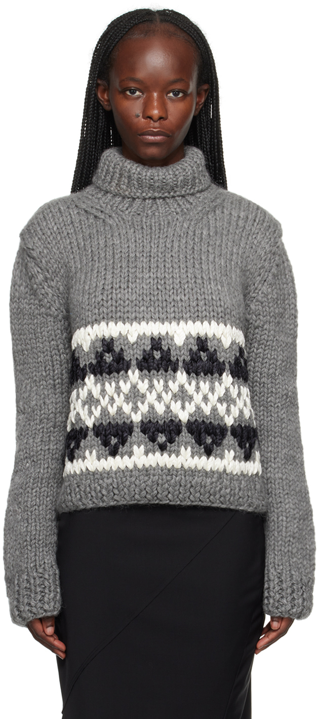 トップス JIL SANDER turtle neck knit sweater JIL SANDER Oversized ribbed wool turtleneck sweater | NET-A