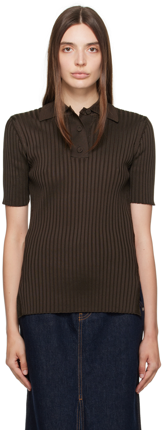 Brown Vented Polo